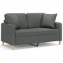 2-seater sofa with dark gray fabric cushions 120 cm by , Sofas - Ref: Foro24-3200902, Price: 242,52 €, Discount: %