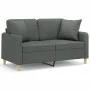 2-seater sofa with dark gray fabric cushions 120 cm by , Sofas - Ref: Foro24-3200902, Price: 238,30 €, Discount: %