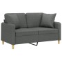 2-seater sofa with dark gray fabric cushions 120 cm by , Sofas - Ref: Foro24-3200902, Price: 242,52 €, Discount: %