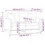2-seater sofa with dark gray fabric cushions 120 cm by , Sofas - Ref: Foro24-3200902, Price: 242,52 €, Discount: %