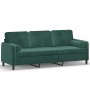 3-Sitzer-Sofa mit dunkelgrünen Samtkissen 180 cm von , Sofas - Ref: Foro24-3200893, Preis: 339,33 €, Rabatt: %