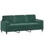 3-seater sofa with dark green velvet cushions 180 cm by , Sofas - Ref: Foro24-3200893, Price: 332,99 €, Discount: %