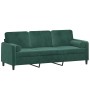 3-Sitzer-Sofa mit dunkelgrünen Samtkissen 180 cm von , Sofas - Ref: Foro24-3200893, Preis: 339,33 €, Rabatt: %