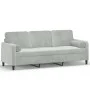 3-Sitzer-Sofa mit hellgrauen Samtkissen 180 cm von , Sofas - Ref: Foro24-3200891, Preis: 274,31 €, Rabatt: %