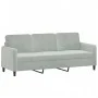 3-Sitzer-Sofa mit hellgrauen Samtkissen 180 cm von , Sofas - Ref: Foro24-3200891, Preis: 274,31 €, Rabatt: %