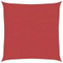 Toldo de vela rojo HDPE 160 g/m² 2,5x2,5 m