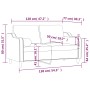 2-Sitzer-Sofa mit cremefarbenen Stoffkissen 120 cm von , Sofas - Ref: Foro24-3200839, Preis: 218,55 €, Rabatt: %