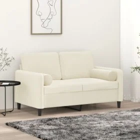 2-Sitzer-Sofa mit cremefarbenen Samtkissen 120 cm von , Sofas - Ref: Foro24-3200879, Preis: 255,02 €, Rabatt: %