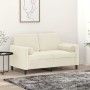 2-Sitzer-Sofa mit cremefarbenen Samtkissen 120 cm von , Sofas - Ref: Foro24-3200879, Preis: 259,36 €, Rabatt: %