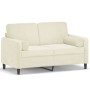 2-Sitzer-Sofa mit cremefarbenen Samtkissen 120 cm von , Sofas - Ref: Foro24-3200879, Preis: 259,36 €, Rabatt: %