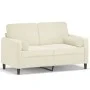 2-Sitzer-Sofa mit cremefarbenen Samtkissen 120 cm von , Sofas - Ref: Foro24-3200879, Preis: 254,67 €, Rabatt: %