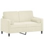 2-Sitzer-Sofa mit cremefarbenen Samtkissen 120 cm von , Sofas - Ref: Foro24-3200879, Preis: 259,36 €, Rabatt: %