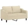 Sofá de 2 plazas con cojines tela color crema 140 cm de , Sofás - Ref: Foro24-3200847, Precio: 228,05 €, Descuento: %