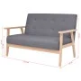 Dark Gray 2-Piece Fabric Sofa Set by , Sofas - Ref: Foro24-274925, Price: 483,59 €, Discount: %