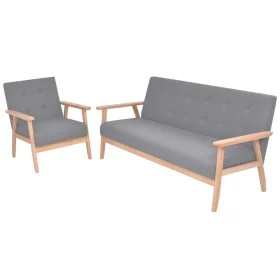 2-piece sofa set light gray fabric by , Sofas - Ref: Foro24-275177, Price: 415,64 €, Discount: %