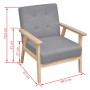 2-piece sofa set light gray fabric by , Sofas - Ref: Foro24-275177, Price: 455,69 €, Discount: %