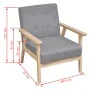 2-teilige Sofagarnitur aus hellgrauem Stoff von , Sofas - Ref: Foro24-275177, Preis: 415,64 €, Rabatt: %