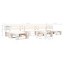 6-teiliges Gartenmöbelset aus weißen Holzpaletten von , Gartensets - Ref: Foro24-277399, Preis: 396,61 €, Rabatt: %