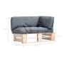 Pallet garden sofa with gray pinewood cushions by , Outdoor sofas - Ref: Foro24-277480, Price: 146,49 €, Discount: %