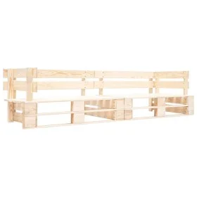 2-Sitzer-Gartensofa aus Naturholzpaletten von , Gartenbänke - Ref: Foro24-277482, Preis: 141,56 €, Rabatt: %
