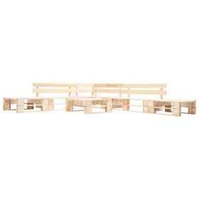 Juego de muebles de palets de jardín 6 piezas madera natural de , Conjuntos de jardín - Ref: Foro24-277494, Precio: 306,08 €,...