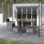 Gartenstuhl und Hocker Set 4-teilig PE Rattan grau von , Gartenstühle - Ref: Foro24-310615, Preis: 205,35 €, Rabatt: %