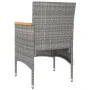 Gartenstuhl und Hocker Set 4-teilig PE Rattan grau von , Gartenstühle - Ref: Foro24-310615, Preis: 205,35 €, Rabatt: %