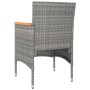 Juego de silla de jardín y taburete 4 piezas ratán PE gris de , Sillas de jardín - Ref: Foro24-310615, Precio: 208,87 €