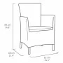 Keter Garden dining set 3 pieces Iowa graphite 223929 by , Garden sets - Ref: Foro24-408935, Price: 212,03 €, Discount: %