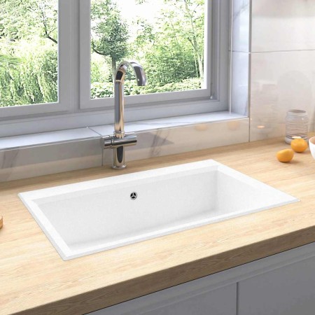 Fregadero de cocina 79 x 50 x 31 cm granito