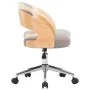 Drehbarer Bürostuhl aus Bugholz und taupegrauem Stoff von , Bürostühle - Ref: Foro24-3054847, Preis: 133,93 €, Rabatt: %