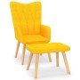 Silla de relajación taburete tela amarillo de , Sillones - Ref: Foro24-327541, Precio: 93,93 €
