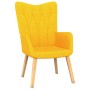Silla de relajación taburete tela amarillo de , Sillones - Ref: Foro24-327541, Precio: 93,93 €