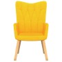 Silla de relajación taburete tela amarillo de , Sillones - Ref: Foro24-327541, Precio: 93,93 €
