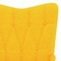 Silla de relajación taburete tela amarillo de , Sillones - Ref: Foro24-327541, Precio: 93,93 €