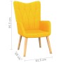 Silla de relajación taburete tela amarillo de , Sillones - Ref: Foro24-327541, Precio: 93,93 €