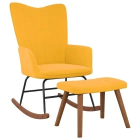 Rocking chair with footrest mustard yellow fabric by , Rocking chairs - Ref: Foro24-327761, Price: 132,57 €, Discount: %