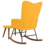 Schaukelstuhl mit Fußstütze aus senfgelbem Stoff von , Schaukelstühle - Ref: Foro24-327761, Preis: 134,61 €, Rabatt: %