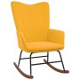 Schaukelstuhl mit Fußstütze aus senfgelbem Stoff von , Schaukelstühle - Ref: Foro24-327761, Preis: 134,61 €, Rabatt: %