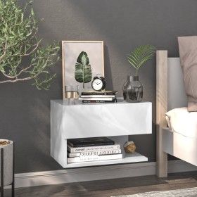 Mesita de noche de pared blanco brillante de vidaXL, Mesitas de noche - Ref: Foro24-810965, Precio: 41,22 €, Descuento: %