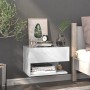 Glänzender weißer Wand-Nachttisch von vidaXL, Nachttische - Ref: Foro24-810965, Preis: 41,22 €, Rabatt: %