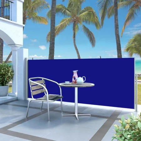 Retractable side awning 120x300 cm blue by vidaXL, Umbrellas - Ref: Foro24-45361, Price: 67,94 €, Discount: %