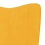 Schaukelstuhl mit Fußstütze aus senfgelbem Stoff von , Schaukelstühle - Ref: Foro24-327761, Preis: 132,57 €, Rabatt: %