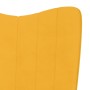 Schaukelstuhl mit Fußstütze aus senfgelbem Stoff von , Schaukelstühle - Ref: Foro24-327761, Preis: 134,61 €, Rabatt: %