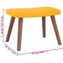 Schaukelstuhl mit Fußstütze aus senfgelbem Stoff von , Schaukelstühle - Ref: Foro24-327761, Preis: 134,61 €, Rabatt: %