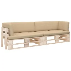 2-seater pallet sofa with impregnated pine wood cushions by , Garden sets - Ref: Foro24-3066676, Price: 268,60 €, Discount: %