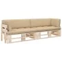 2-Sitzer-Palettensofa mit Kissen aus imprägniertem Kiefernholz von , Gartensets - Ref: Foro24-3066676, Preis: 279,99 €, Rabat...