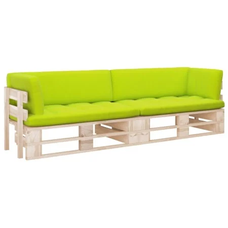 2-seater pallet sofa with impregnated pine wood cushions by , Garden sets - Ref: Foro24-3066683, Price: 212,98 €, Discount: %