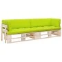 2-Sitzer-Palettensofa mit Kissen aus imprägniertem Kiefernholz von , Gartensets - Ref: Foro24-3066683, Preis: 216,28 €, Rabat...