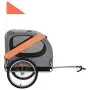 Orange und grauer Fahrradanhänger für Haustiere von vidaXL, Kinderwagen für Haustiere - Ref: Foro24-91764, Preis: 174,85 €, R...